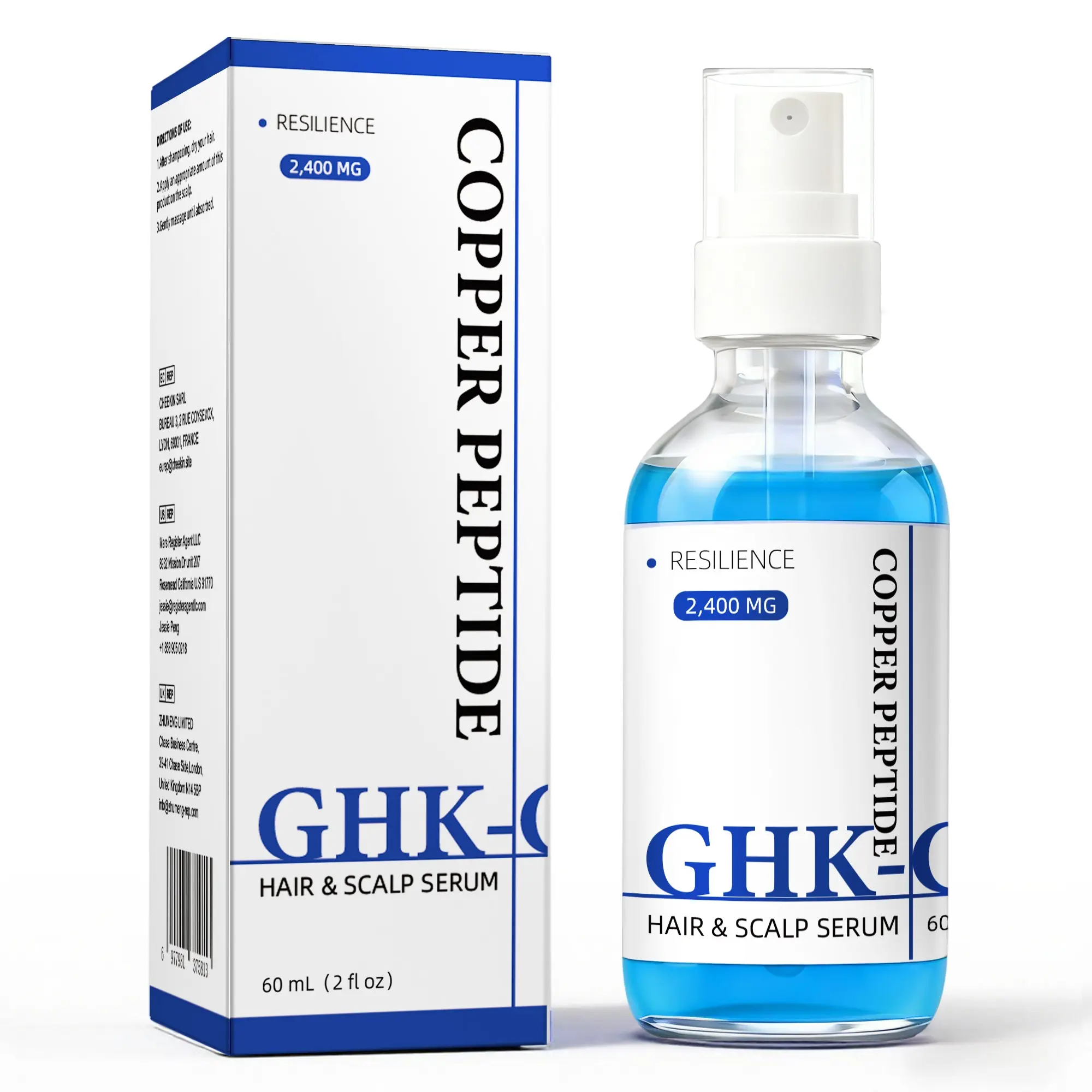Ghk Copper Peptide Hair Care Essence, Strengthening Hair Treatment, Improves Dry Scalp, No-Rinse Hair Nourishing Liquid, Ghk Copper Peptide Serum