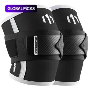 Manueklear Adjustable Compression Athletic Elbow Wraps for Weightlifting, 5mm Neoprene Elbow Straps, Men's Premium Elbow Sleeves for Bench Press, Gym Accessories #GLOBAL PICKS