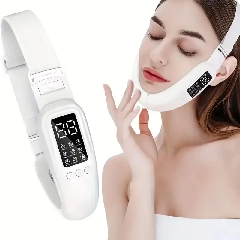 Foldable Microcurrent V-Face Massager, Multi-Mode Skin Firming, Facial Lifting Device, Portable Travel Beauty Tool for Women