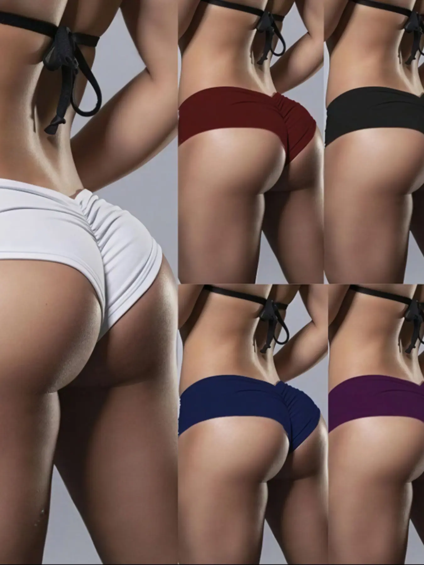 5-Pack Women's Solid Color Boyshorts, Comfortable Breathable Fabric, Sporty Slim-Fitting Design, All-Season Plain Pattern Underwear