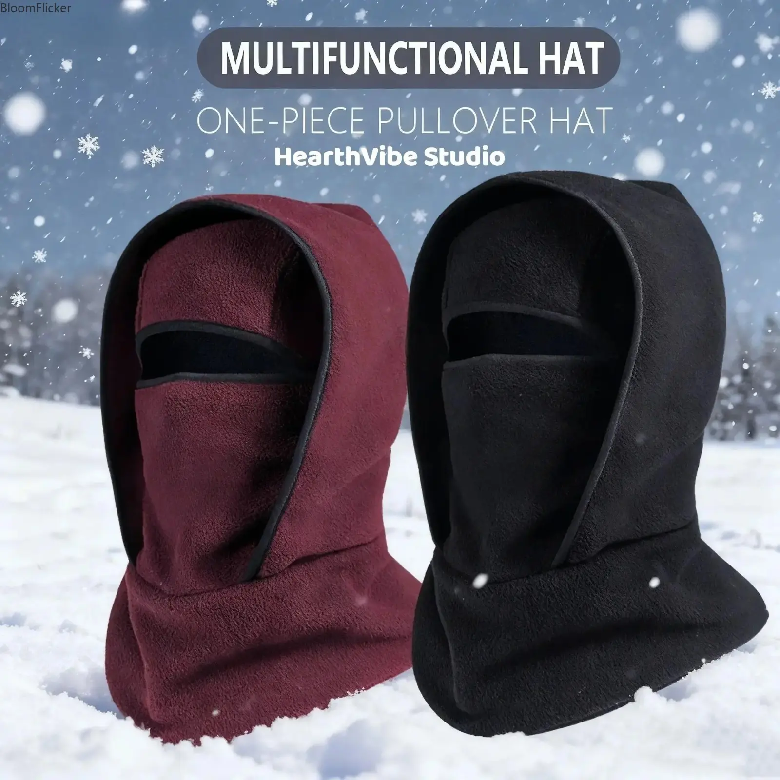 Unisex Solid Color Ski Balaclava Pullover Head Neck Warmer, Windproof Thermal Protective Face Cover, Soft Cold Weather Gear For Winter Cycling Skiing And All Kinds Of Outdoor Sports