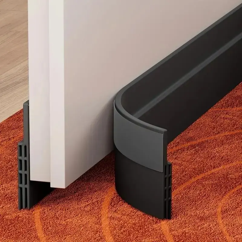 Adjustable Silicone Door Bottom Seal Strip, Waterproof Windproof, Energy Saving, Noise Reduction, Suitable for Indoor and Outdoor Use