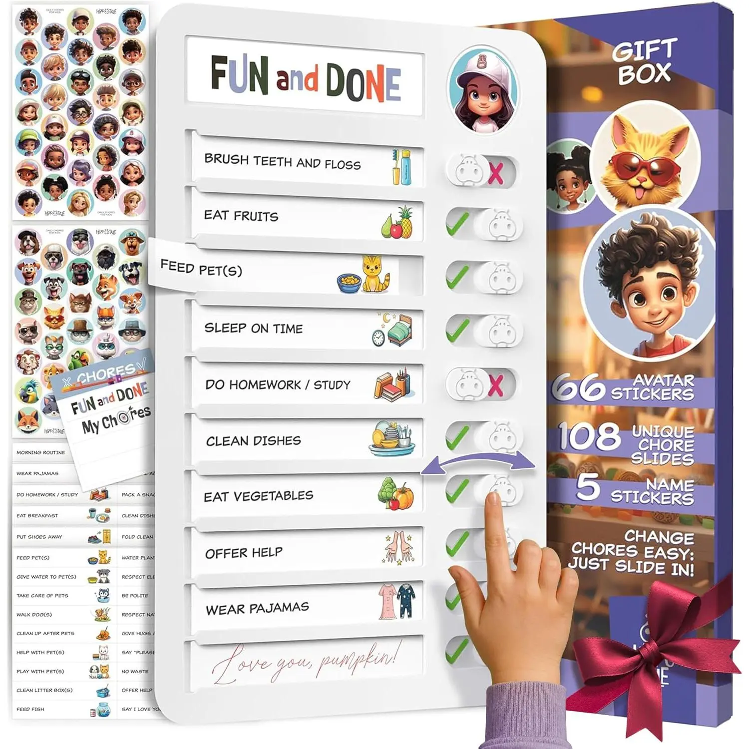 Chores Chart for , Chore Board Visual Schedule Checklist, Chore List | Daily, Weekly & Monthly  Chore Chart with Stickers,  Routine Board, Behaviour Chart for  with  &