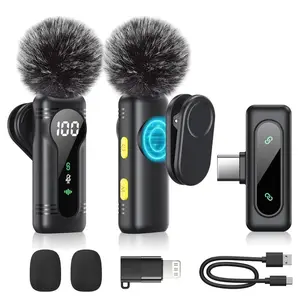 Mini Pro Wireless Lavalier Audio Microphone for iPhone, iPad, Android Devices | Intelligent Noise Cancelling, Magnetic Rotating Clip, Long Battery Life, Chargeable | Ideal for Video Recording, Vlogging, Teaching, Interviews, Podcasts