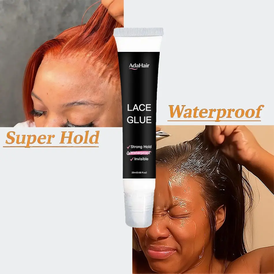 20ml/0.68fl.oz Waterproof Wig Lace Glue, Strong Hold Invisible Quick Dry Easy Removal Wig Glue, No Odor Premium Wig Adhesive for All Wigs, Hair Lace Glue for Women and Men
