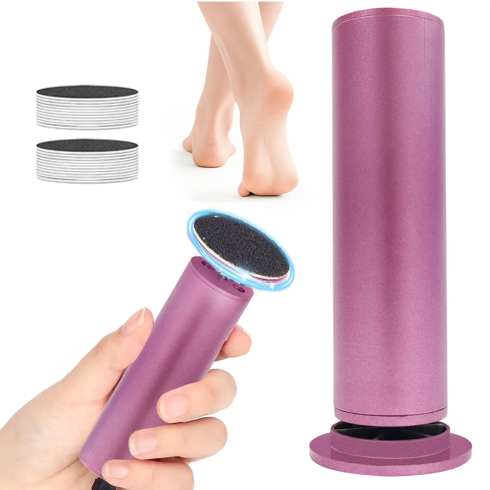 Adjustable Speed Electric Exfoliating Foot File Kit, Multi-Use Manicure Pedicure Tool, Feet Callus Remover, Calloused Feet Remover Tool, Removes Calluses Dead Skin Hard Skin, Essential Beauty Care