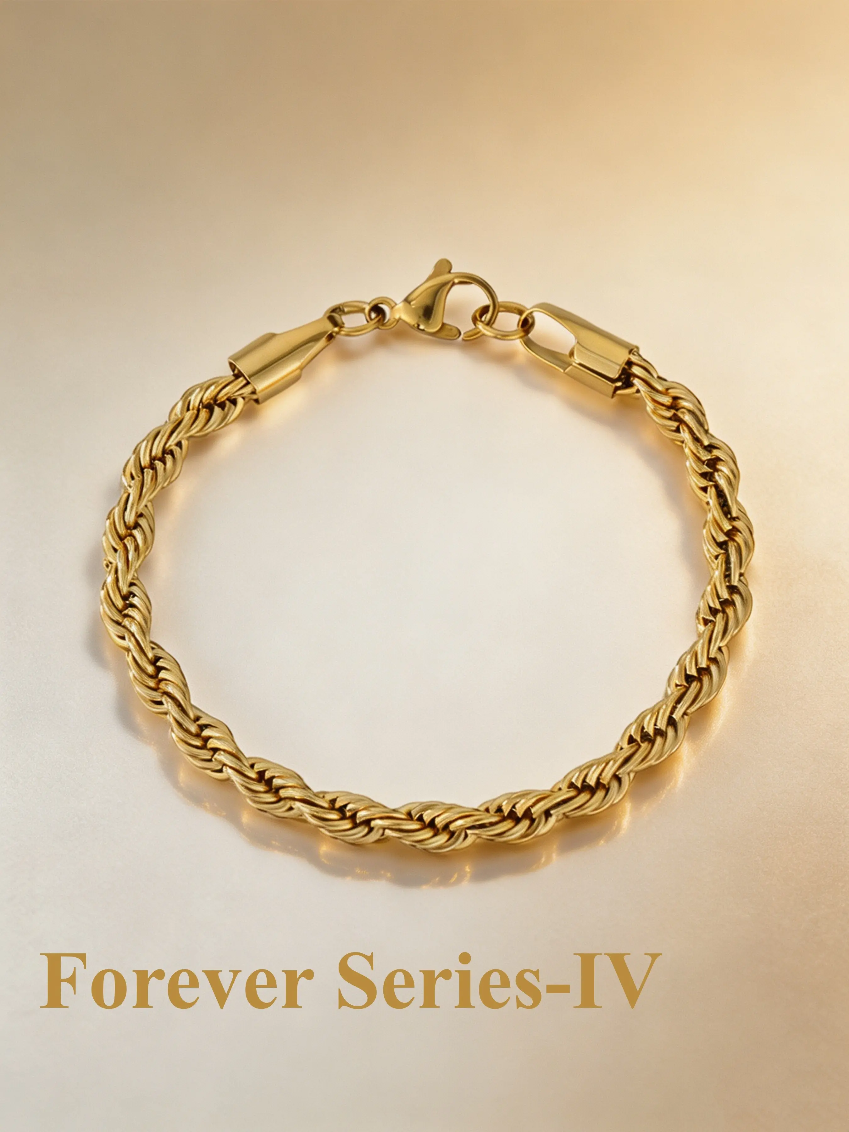 Forever Series-IV 2Pcs Basic Twisted Stainless Steel Bracelet Elegant Stylish Accessory for Women Ideal Couple Gift Perfect Birthday Present for Lover Best Friend & Girlfriend Must-Have Jewelry for Daily Outfits Great Xmas & New Year Gift