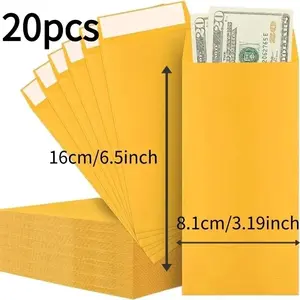 80g Kraft Paper Self-Adhesive Envelope Bag, Mailing Envelopes, Saliva Glue Separable, Office Stationery Supplies, Office Business Use, Friends and Lovers Communication, Surprise Gift