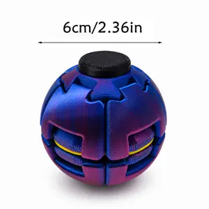 Long-Spin Gear Fidget Ball – Tactile Click & Rotate Focus Tool, Calming Sensory Relief Gift for All Ages
