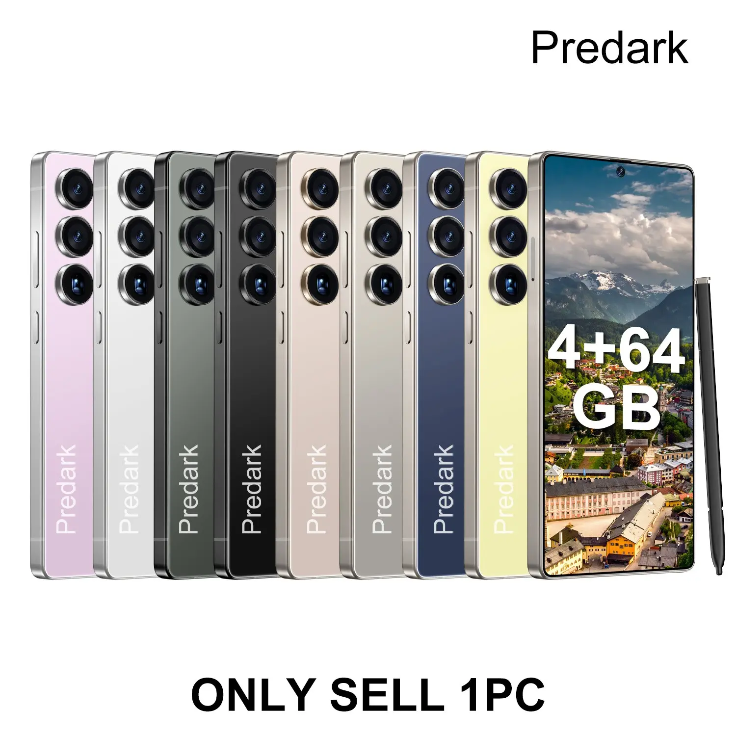 6.8 Inch Gaming Smartphone, Android Cell Phone, Cellphone, 4GB+64GB RAM, Dual Camera, 4000mah Battery, Octa-Core Processor, Android 12, Dual Sim, Free Earphones & Case