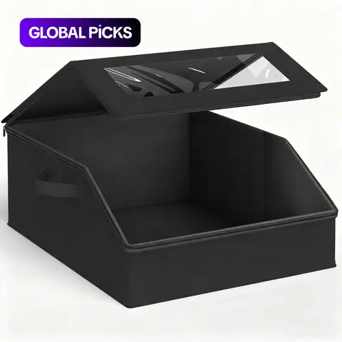 Baseball Cap Storage Box, Hat Storage Boxes, Collapsible Bins Foldable Storage Containers Hat Organizer with Labels, Large Capacity for Home, Travel and Closet, Multi-Color Options #GLOBAL PICKS