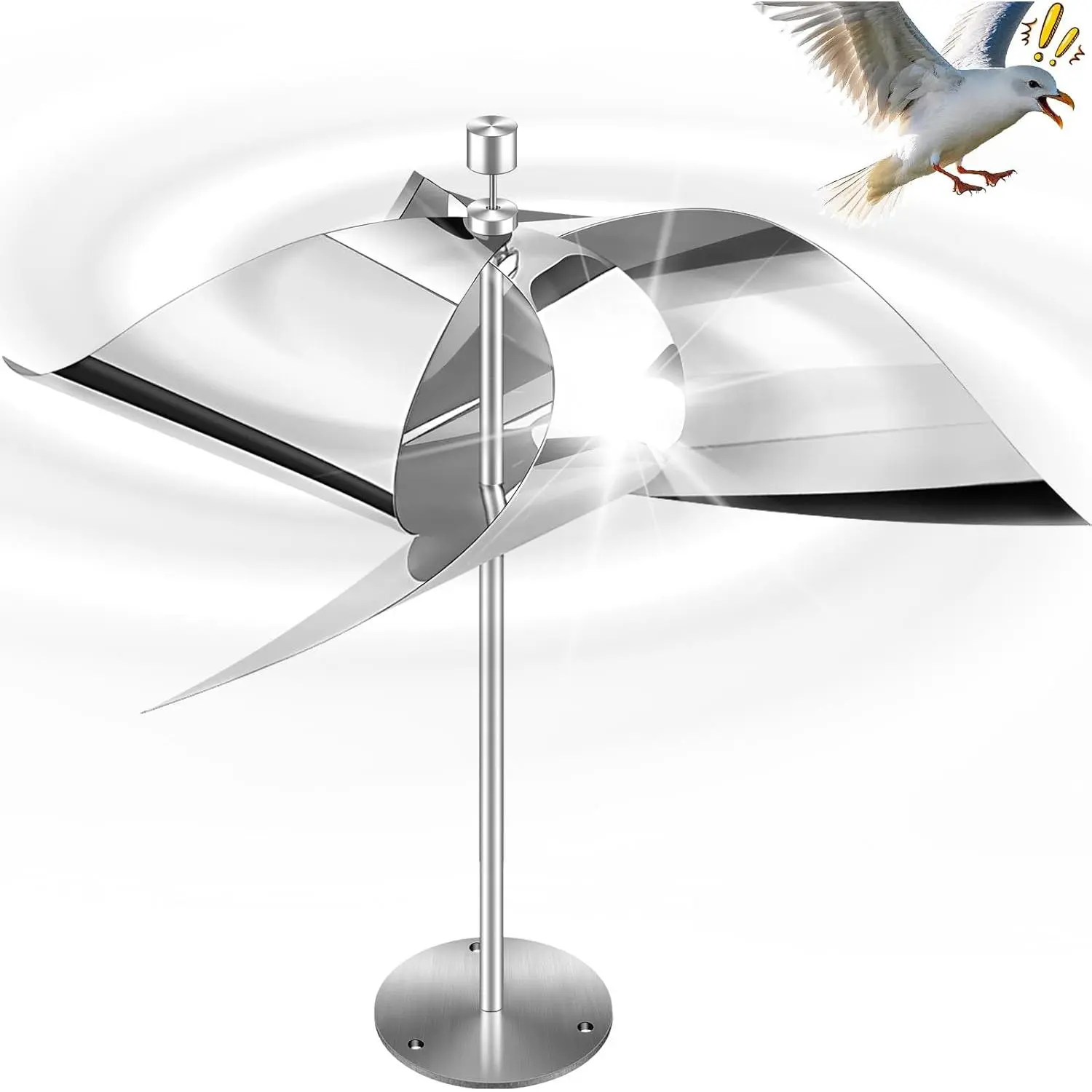 Bird Scare Reflective Device, Upgraded Bird Reflector for Outside Gardens Railings Roofs, Keep Pigeons Sparrows & Woodpeckers Away