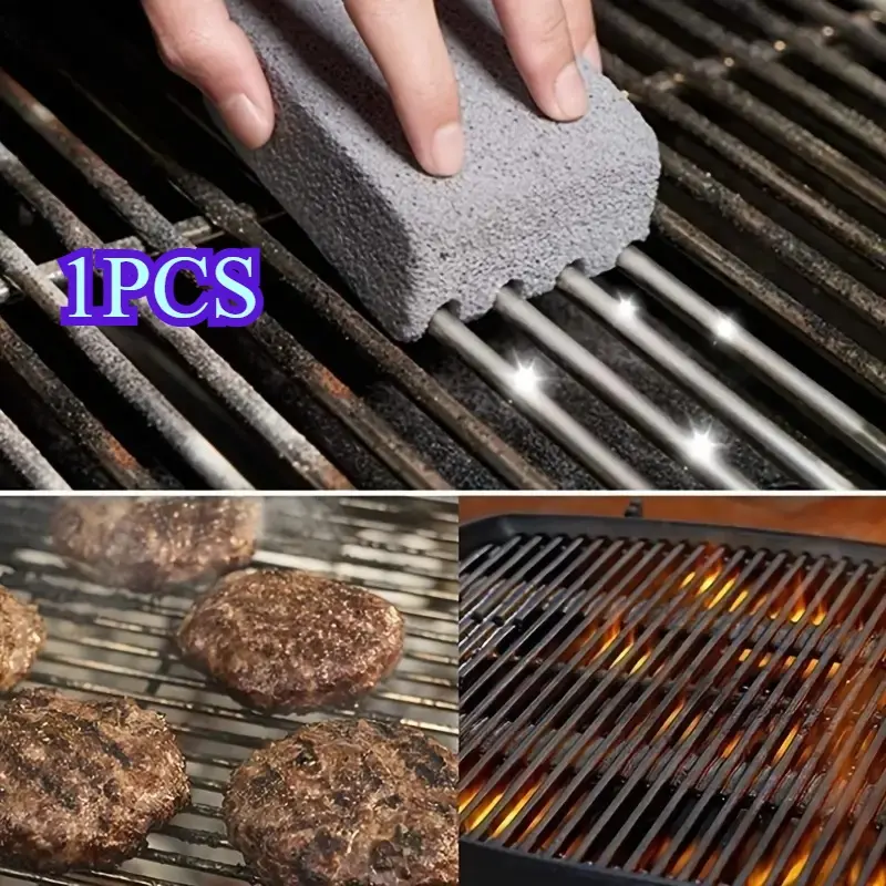 1 Pc Grill Griddle Cleaning Brick Block, Ecological Grill Cleaning Brick, De-Scaling Cleaning Stone, for Removing Stains BBQ Racks Flat Top Cookers