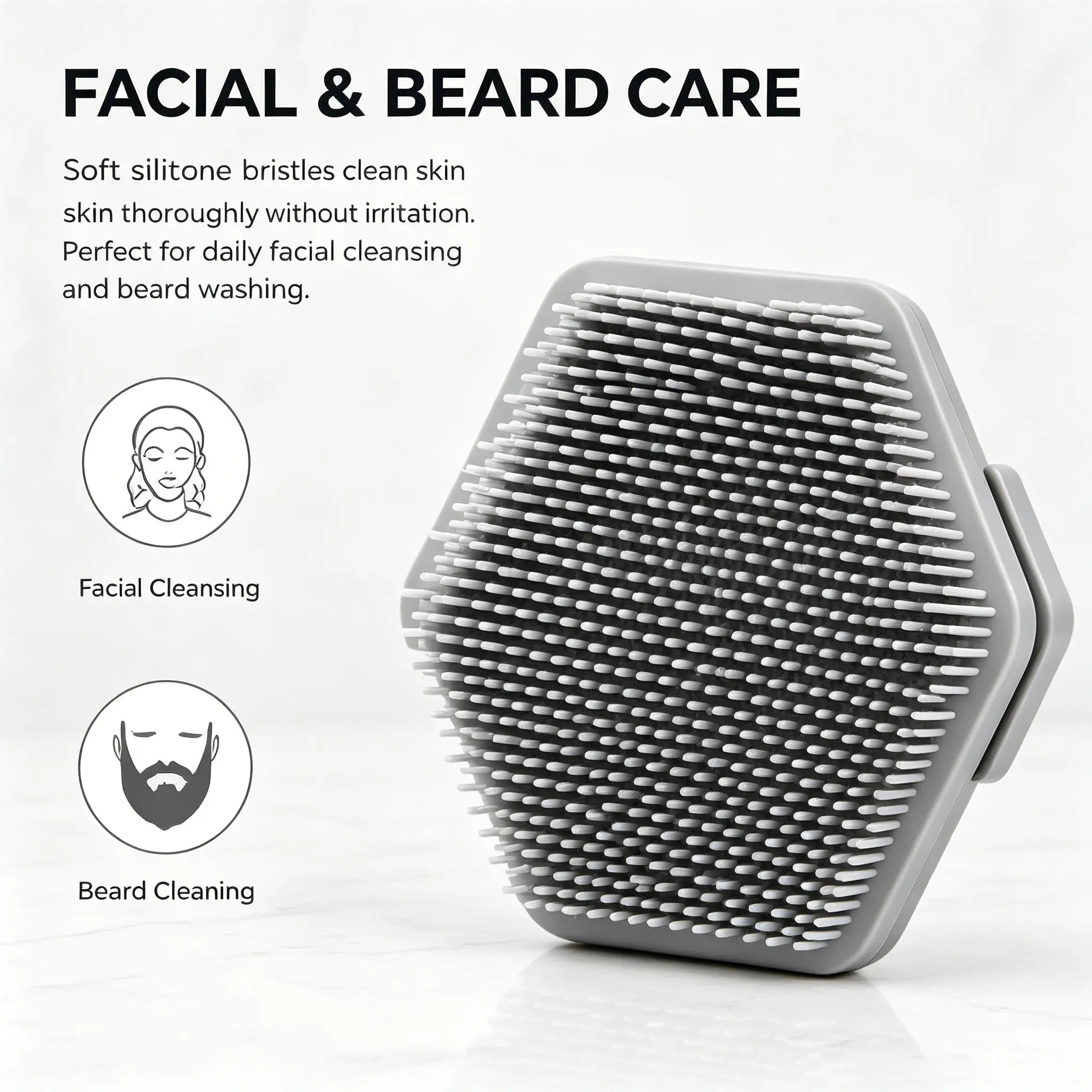 2pcs/4pcs Silicone Cleaning Brush, Face Cleansing Scrubber, Manual Facial Cleansing Brush, Exfoliating Gentle Beard Skin Care Tool