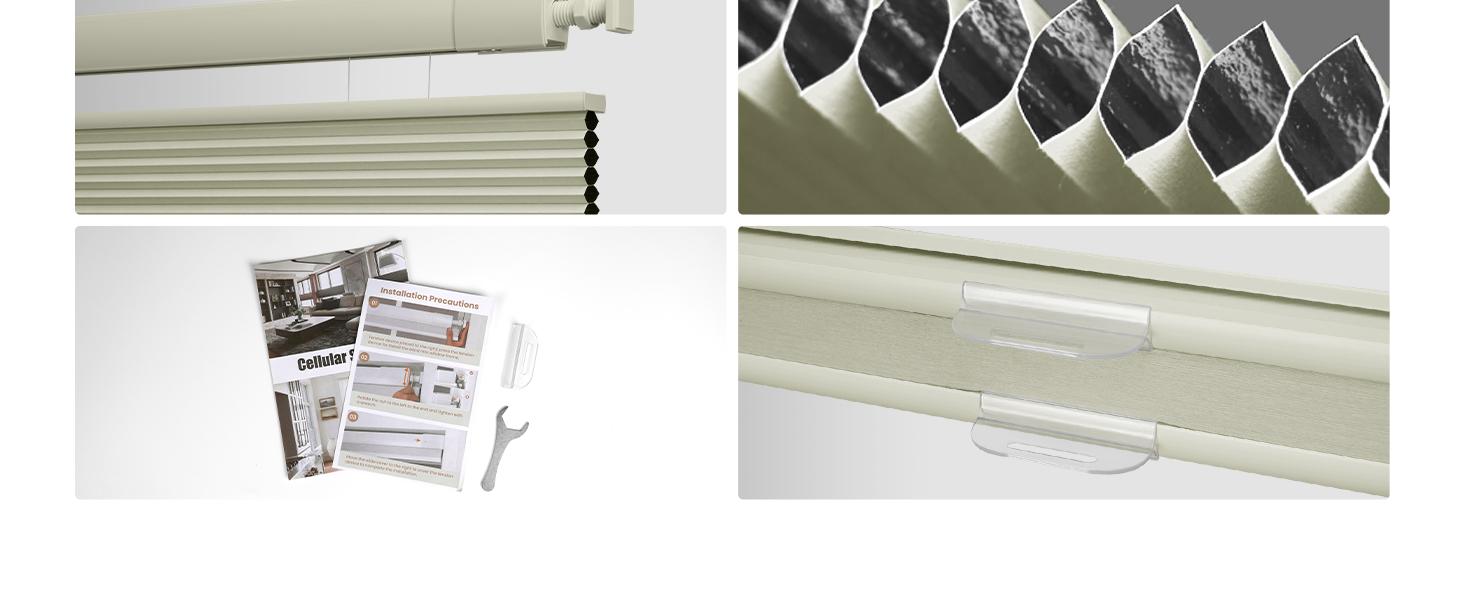 No Drill No Tools Cellular Shades Top Down Bottom Up Honeycomb Blinds Blackout Cordless Window Blinds Easy to Install Cellular Shade for Windows