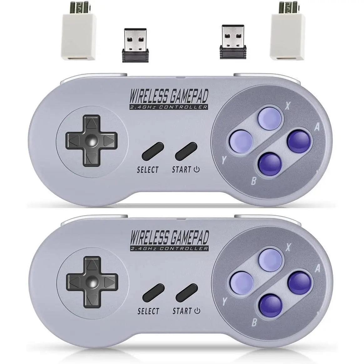 Controller for PC, Gamepad with USB  Receiver Compatible with Windows,iOS,Liunx,Android Device(Does not work with Mini SNES, Super )