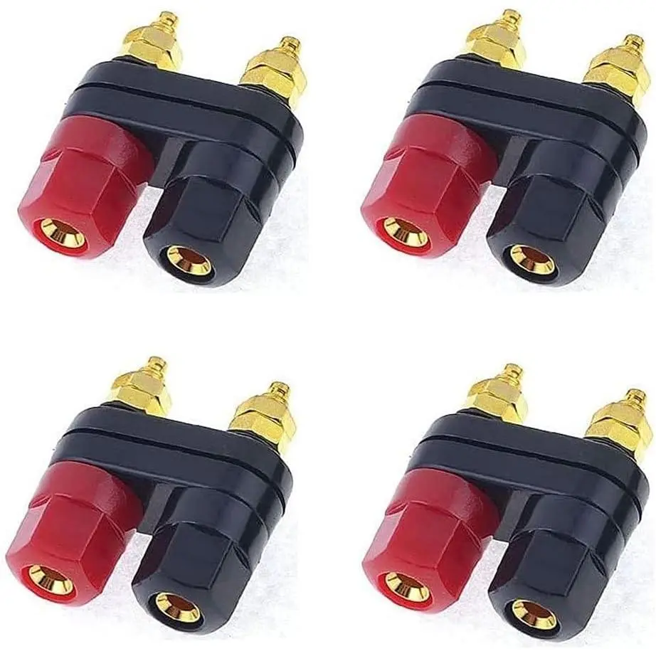 4 count  Plated Insulated Terminal Binding  Power Amplifier  2-Way Banana Plug Jack