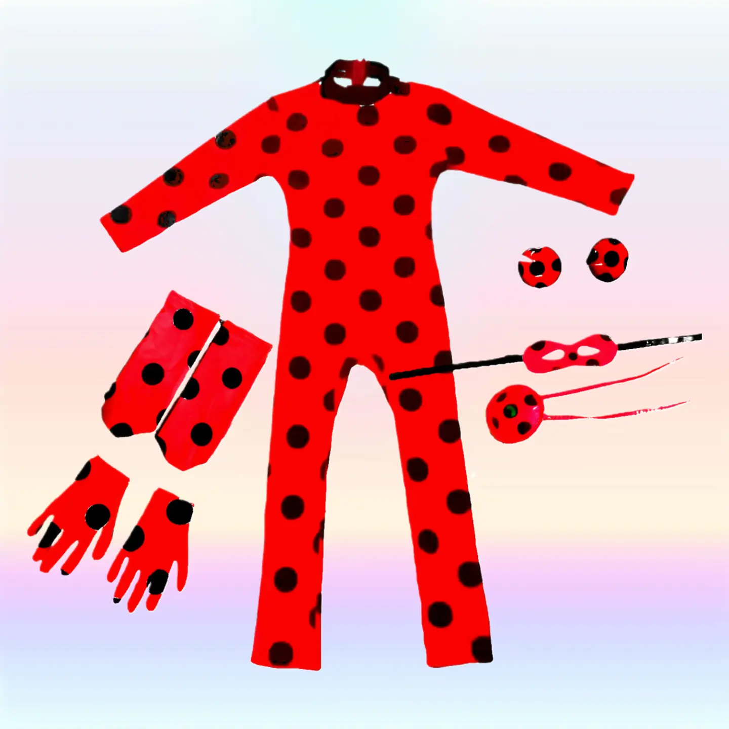 Miraculous Ladybug Cat Noir Skin-Tight Jumpsuit Cos Outfit For Halloween Stage Performance