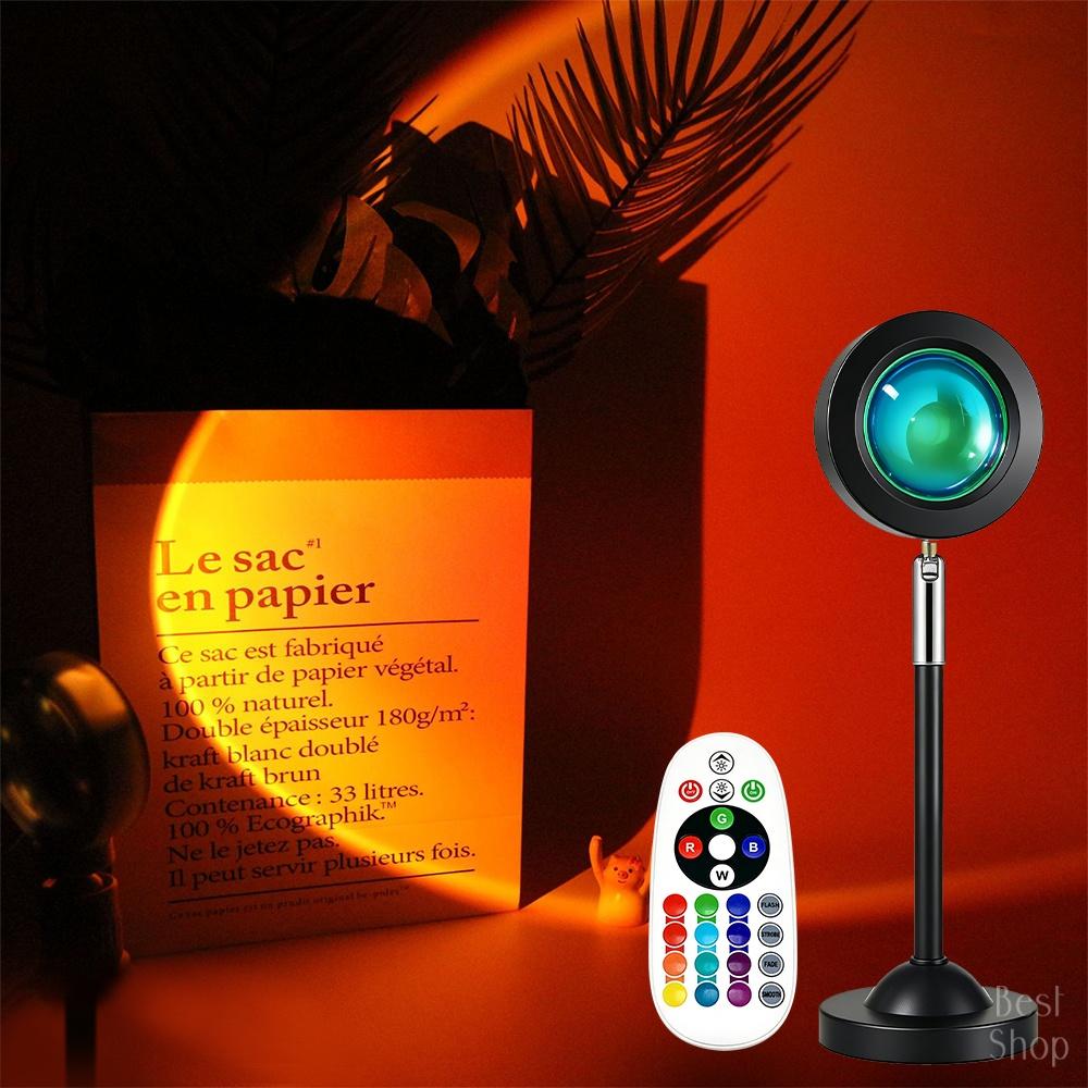 RGB Color-Changing LED Projector Night Light with Remote Control, Ambient Room Light for Bedroom, Living Room and Home Decor