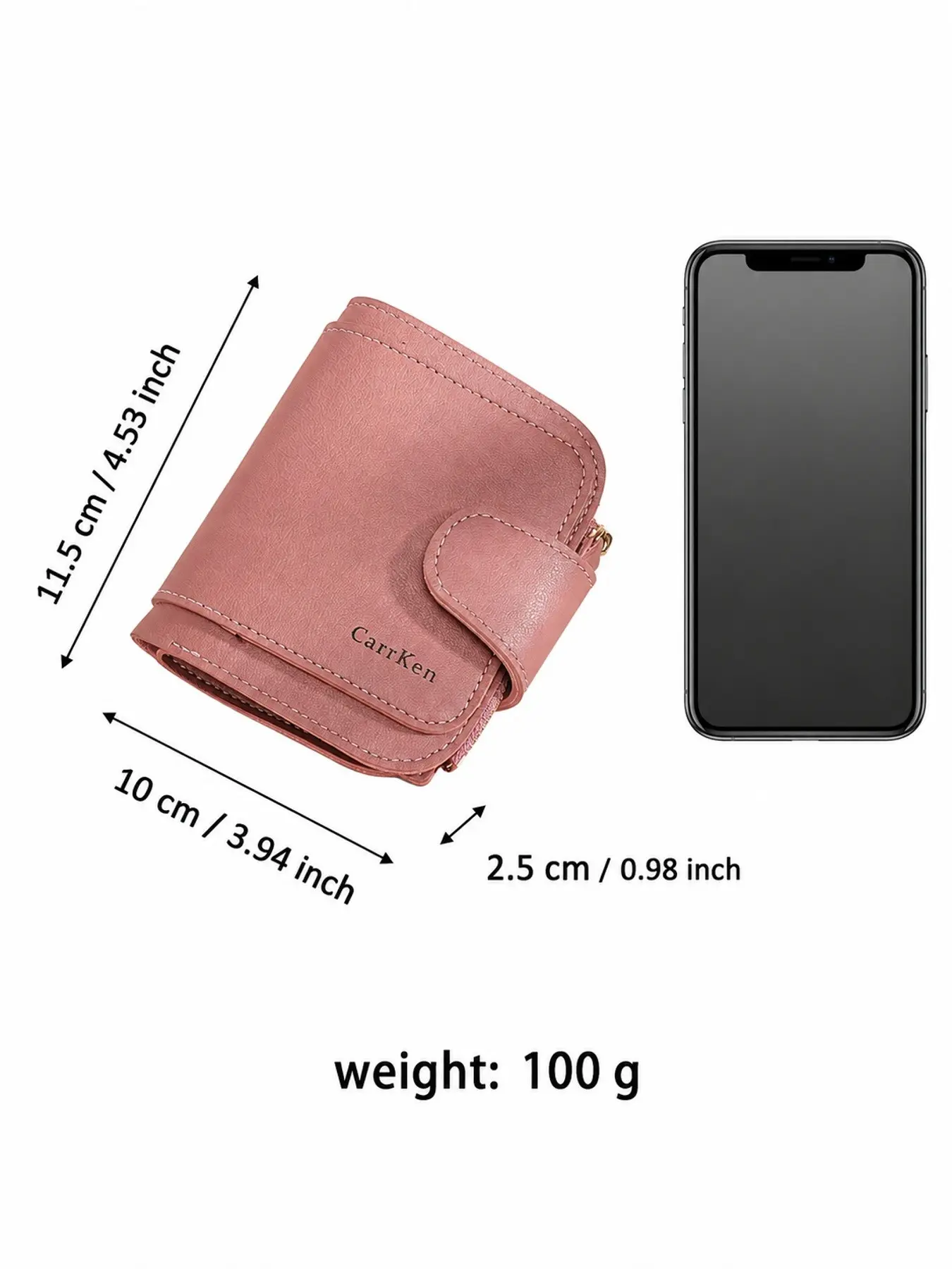 1pc Women's PU Short Trifold Wallet with Zipper Coin Pocket, Multiple Card Slots and Snap Closure for Daily Use