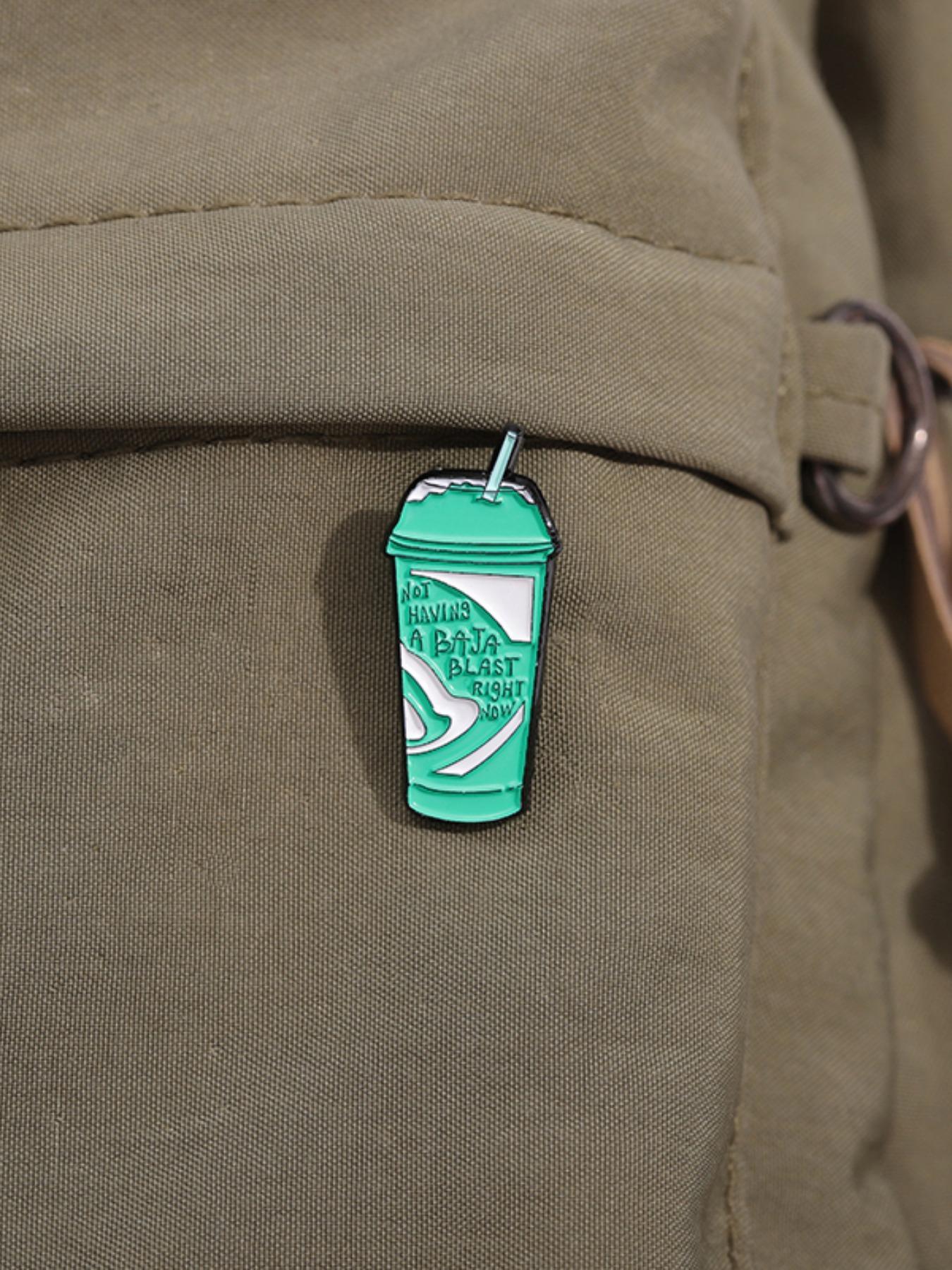 Creative Drink Cup Design Brooch Pin, Durable Metal Pins, Cute Fashion Alloy Badge for Women & Men for Party, Daily Clothing Decor, Trendy All-match & Exquisite Brooch for Birthday Gift, Charms, Jewelry