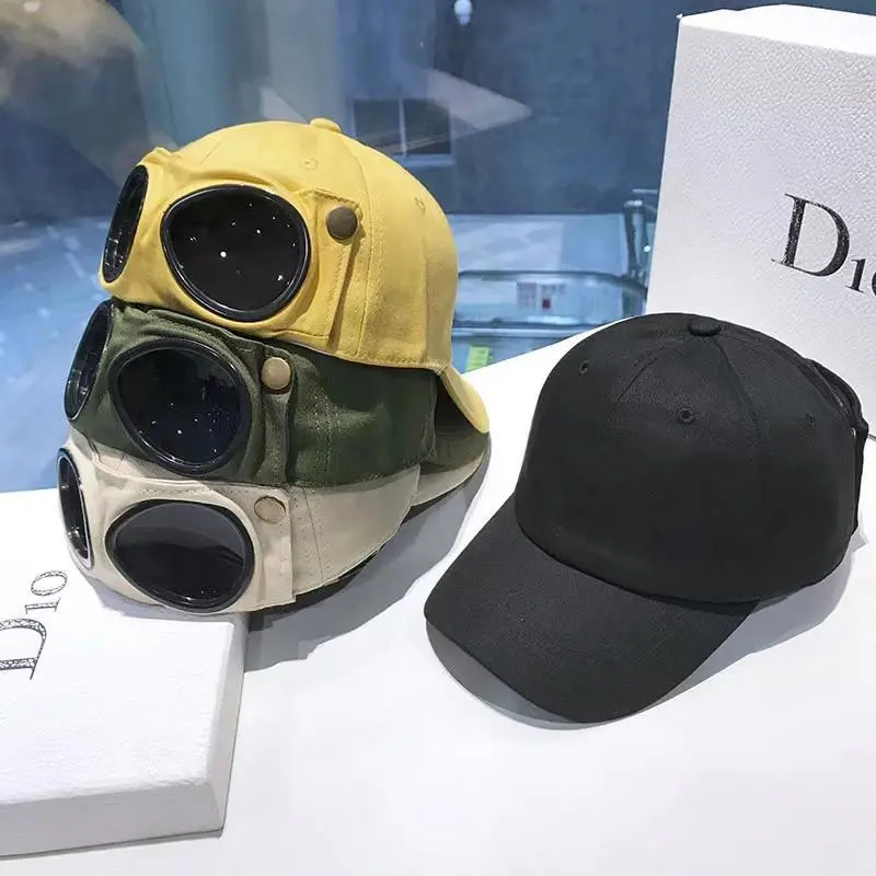 Unisex Outdoor Sports Duckbill Cap - Cute Aviator Glasses Integrated, Sun Protection, Personalized Sunshade, Multi-Purpose for Spring & Summer