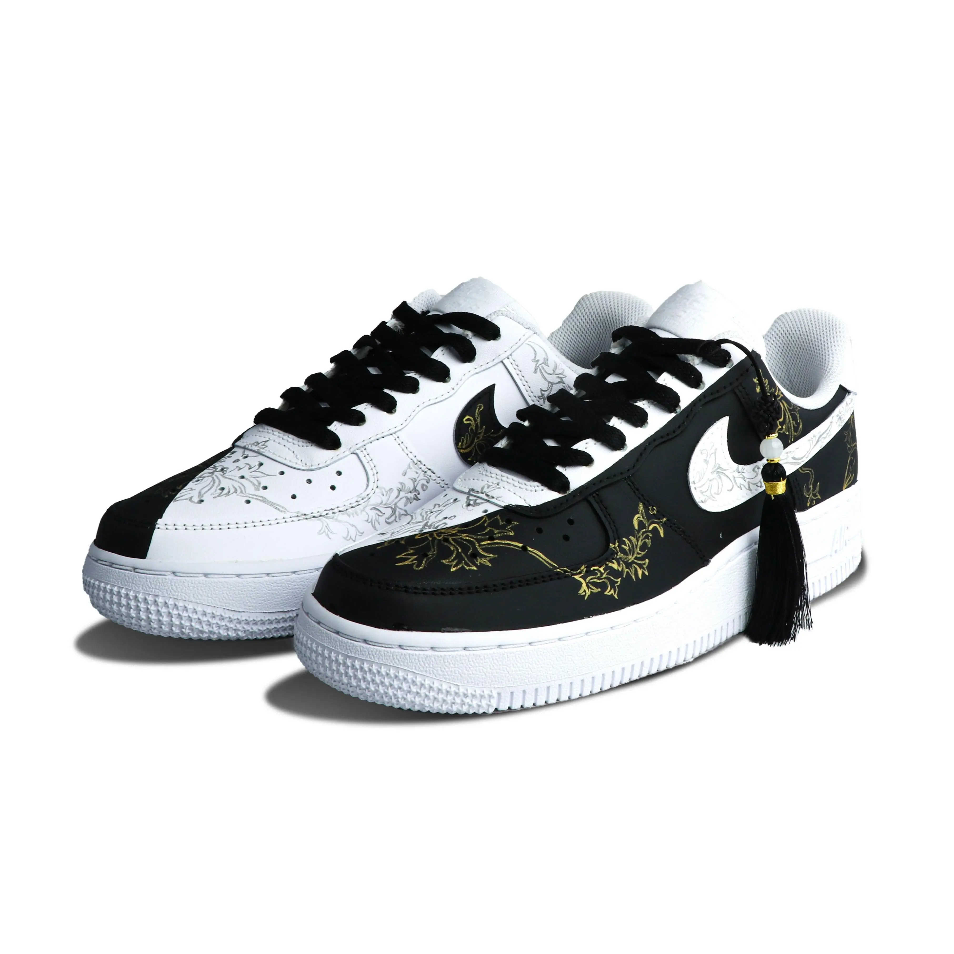 Nike Air Force 1 Tai Chi Custom Sneakers for Men – Chinese-Inspired, Comfortable, Non-Slip, Cushioned, Low-Top Verifiable, with credentials and supporting global authentication