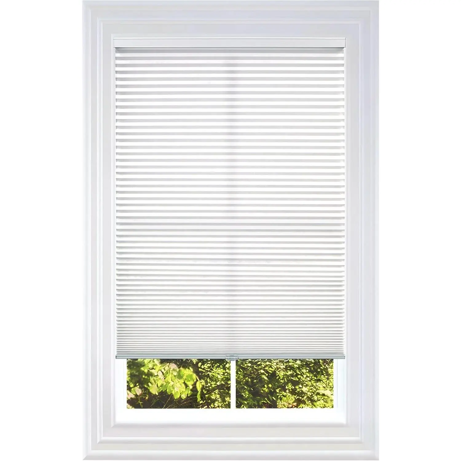 BlindsAvenue Cordless Cellular Honeycomb Shade, White Light Filtering Indoor Window Blinds, Thermal Insulation Noise Reduction Home Shades, 35" W x 48" H