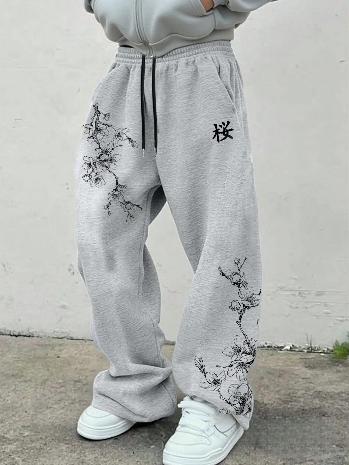 Men's Loose-Fit Straight Leg Sweatpants, Heavy-Drop Design, Non-Restrictive, Streetwear Style, Ideal for Daily Commute, Street Fashion, Fitness, Home Relaxation, Casual Street Sweatpants