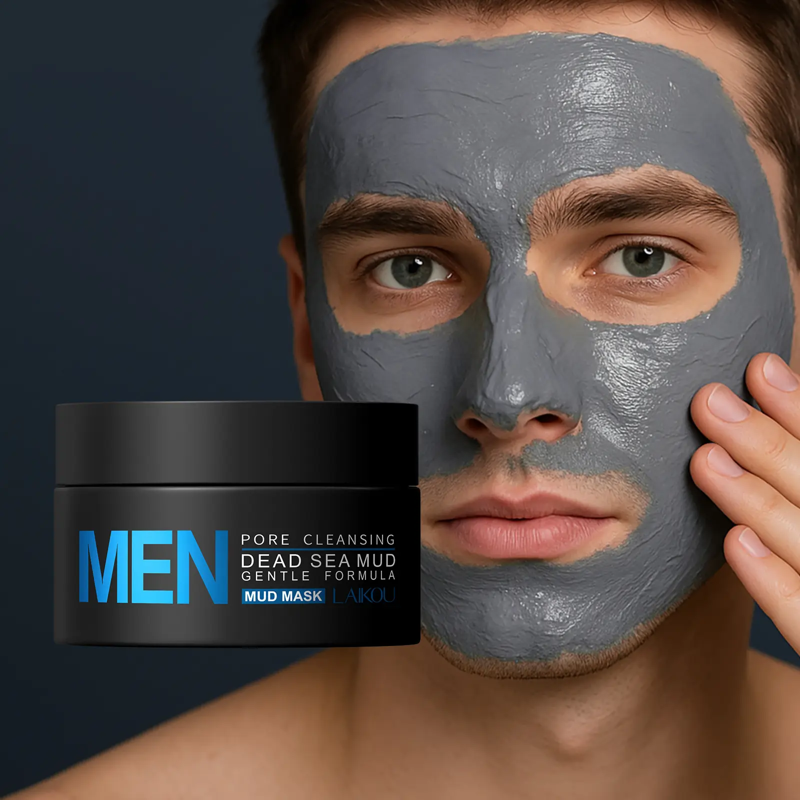 Men's Dead Sea Mud Mask 100g, Moisturizing Cleansing Clay Mask, Hydrating, Purifying and Deep Pore Detox Face Treatment, Ideal for Men's Skincare Routine