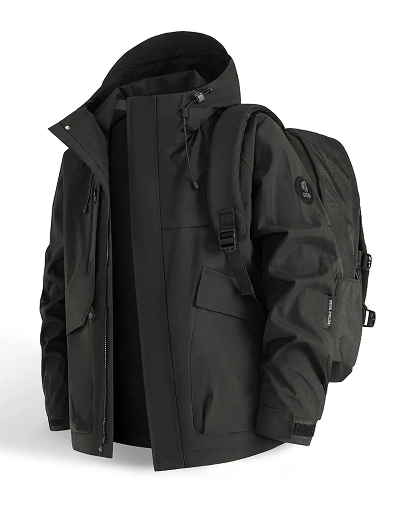 2026 New Outdoor Hooded Jacket, Outdoor Everyday Wear, Couple Windproof Waterproof Breathable Casual Spring Fall Coat, Fashion Plain Color Hiking Vest, Waterproof Windproof Sports Outerwear