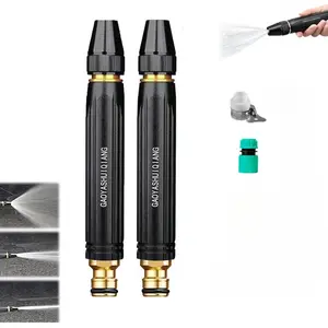 High-pressure Washer, Household High-pressure Car Wash Water Gun, Equipped with a booster nozzle and hose connector, Suitable for Watering Plants, Essential for Car Washing(includes 2 Water Guns)