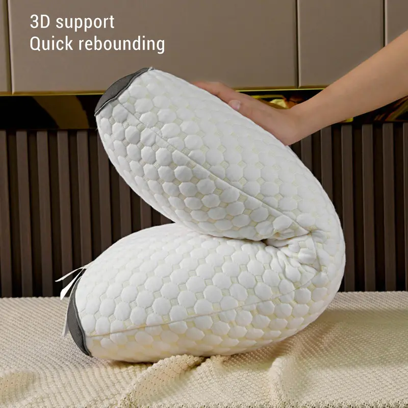 1/2, Soft Sleep Pillow, Ergonomic Pillow to relax neck, shoulders and back, suitable for side, back and prone, 19X29 inches (low pillow)