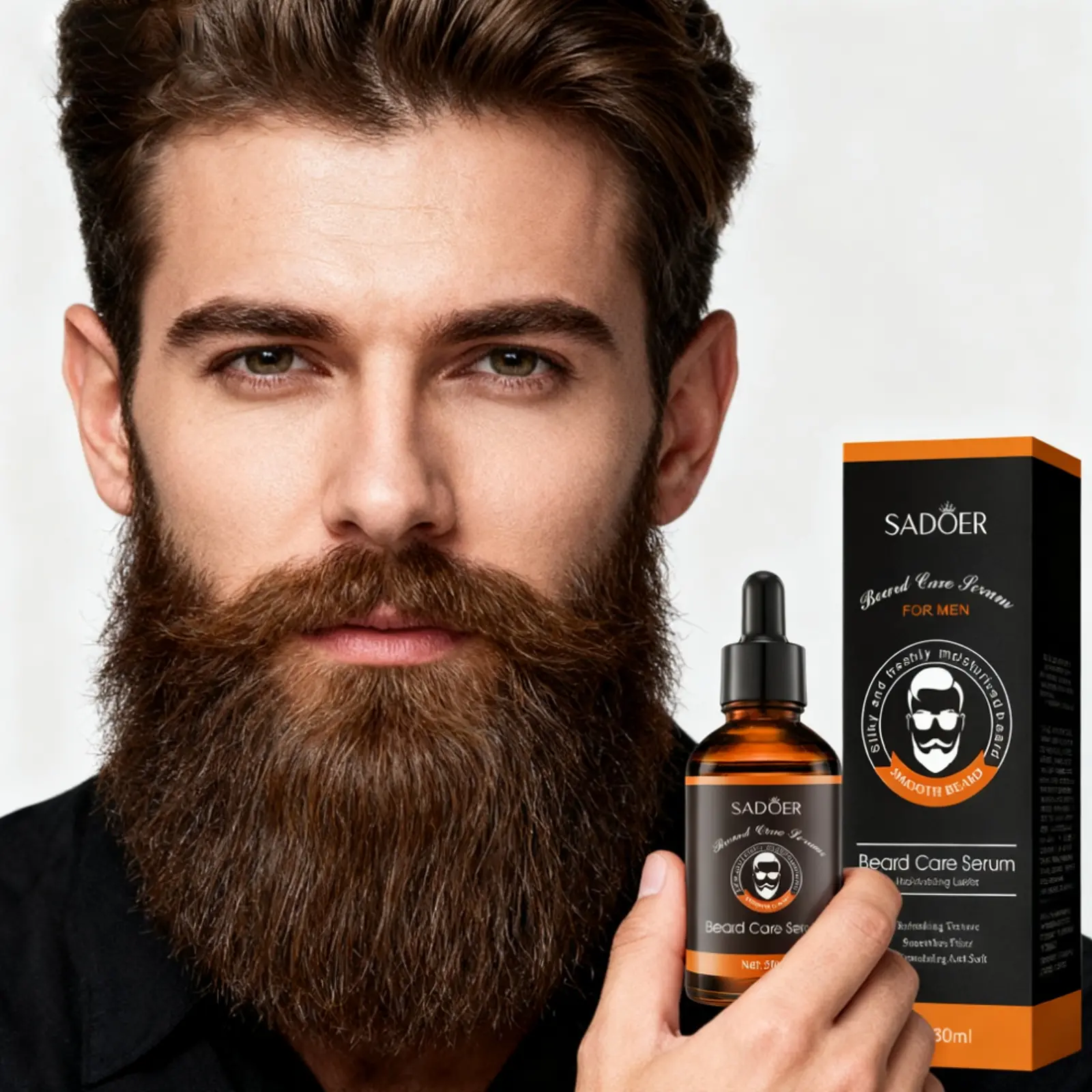 Beard Care Essence Oil, Nourishing, Moisturizing and Hydrating Beard Balm, Brightening Beard Treatment for Men, Ideal for Fathers and Boyfriends