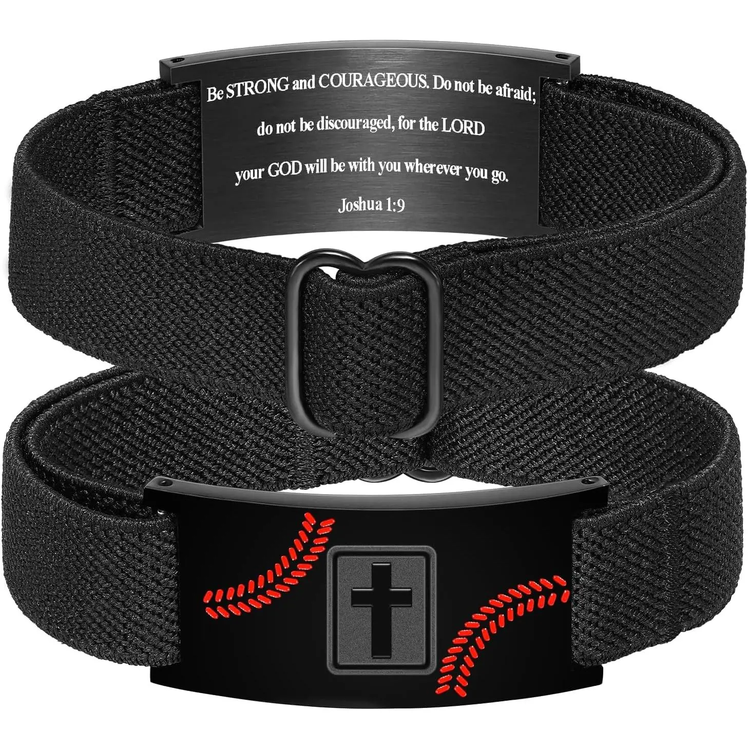 Baseball  Bracelet Christian  Gifts for  Boys Men | Stainless Steel Adjustable Stretch Strap Bracelets, Religious Confirmation Baptism  Gifts for