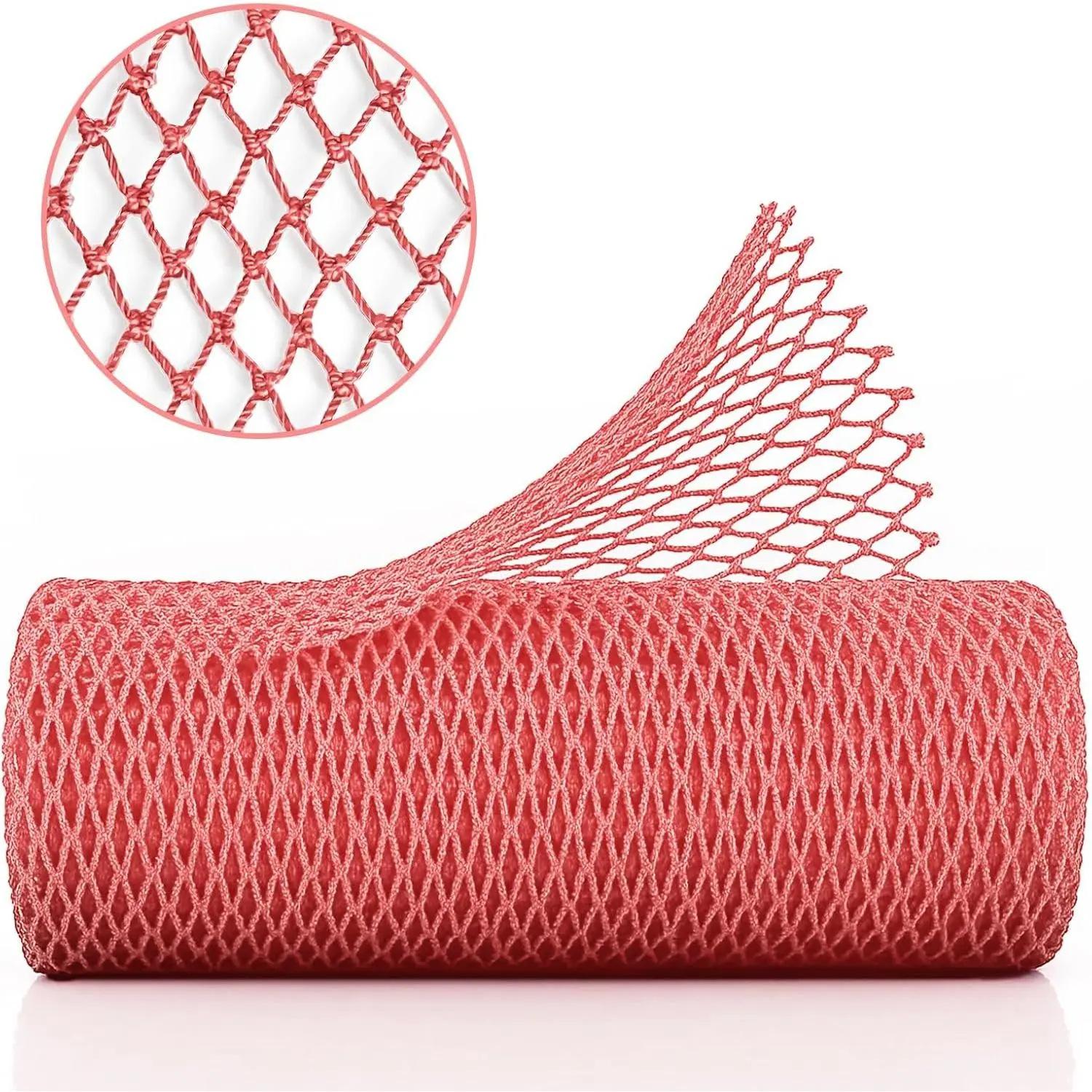 1 count  Net Sponge, Magic  Bath Sponge, Bath Accessories for Women(Peach Red)
