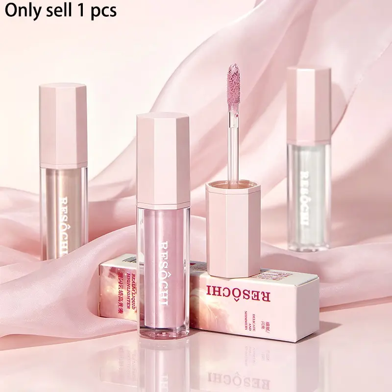 Multifunctional Shimmer Liquid Highlighter for Face, Collarbone, and Body, Long-Lasting Glossy Radiant Makeup Suitable for All Skin Tones