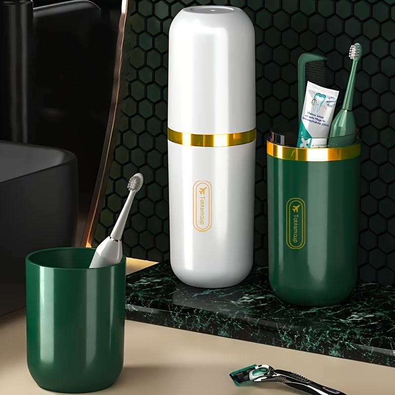 Portable Travel Toothbrush & Toothpaste Set, Includes Brush, Paste, Mouthwash Cup, Lightweight No Odor, Perfect Holiday Gift