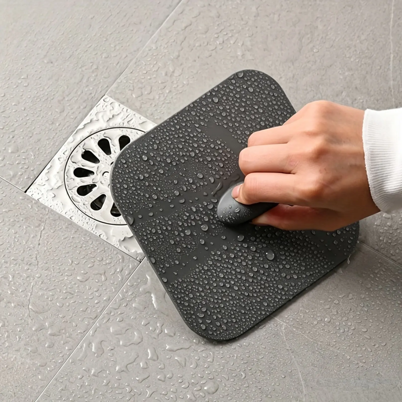 Random Color Drain Cover with Easy Grip Handle, Square Hair Catcher for Shower Bathtub Sink Kitchen Laundry, Fits Standard Drains, Easy Install Clean