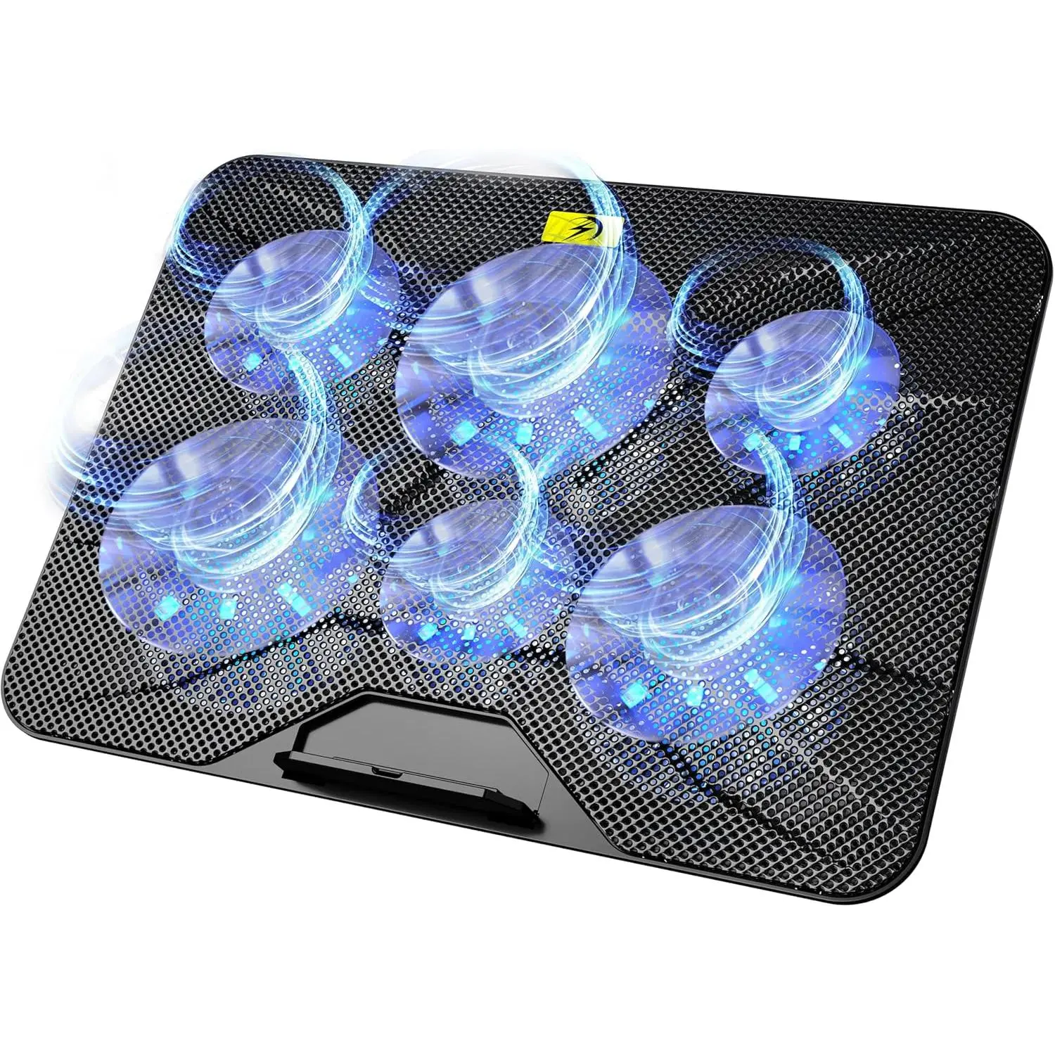 Laptop Cooling Pad with 6  Fans, Laptop Cooler with Adjustable Angles, Compatible with 14-17.3 Inch Laptops