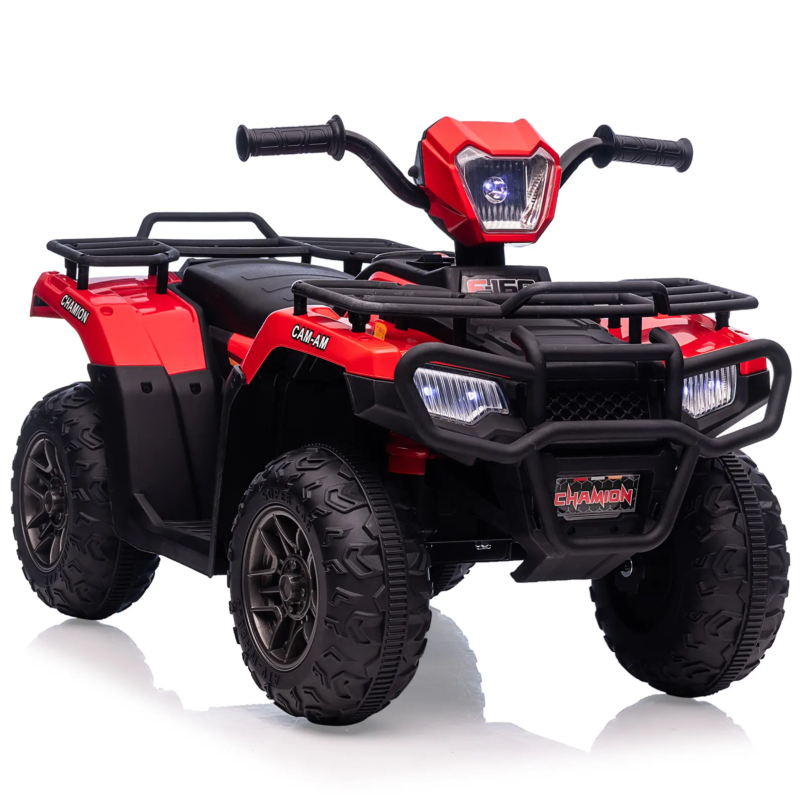 12V Battery Powered Kids Ride-On ATV Quad - Dual 30W Motor All-Terrain 4-Wheeler Ride On Machine for 4-6 Years Toddler Age, LED Lights, USB Music Player, High-Low Speed Safe Toy for Boys & Girls