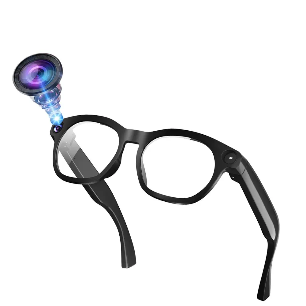 Men's AI Smart Glasses with Camera, Multifunctional Smart Glasses, 1080P Video Recording, 4GB Built-in Memory, Built-in Mic & Speakers, Bluetooth Calling, AI Real Time Translation, WiFi Transfer, Type C Charging, 2 Lenses, Wearable Tech Glasses