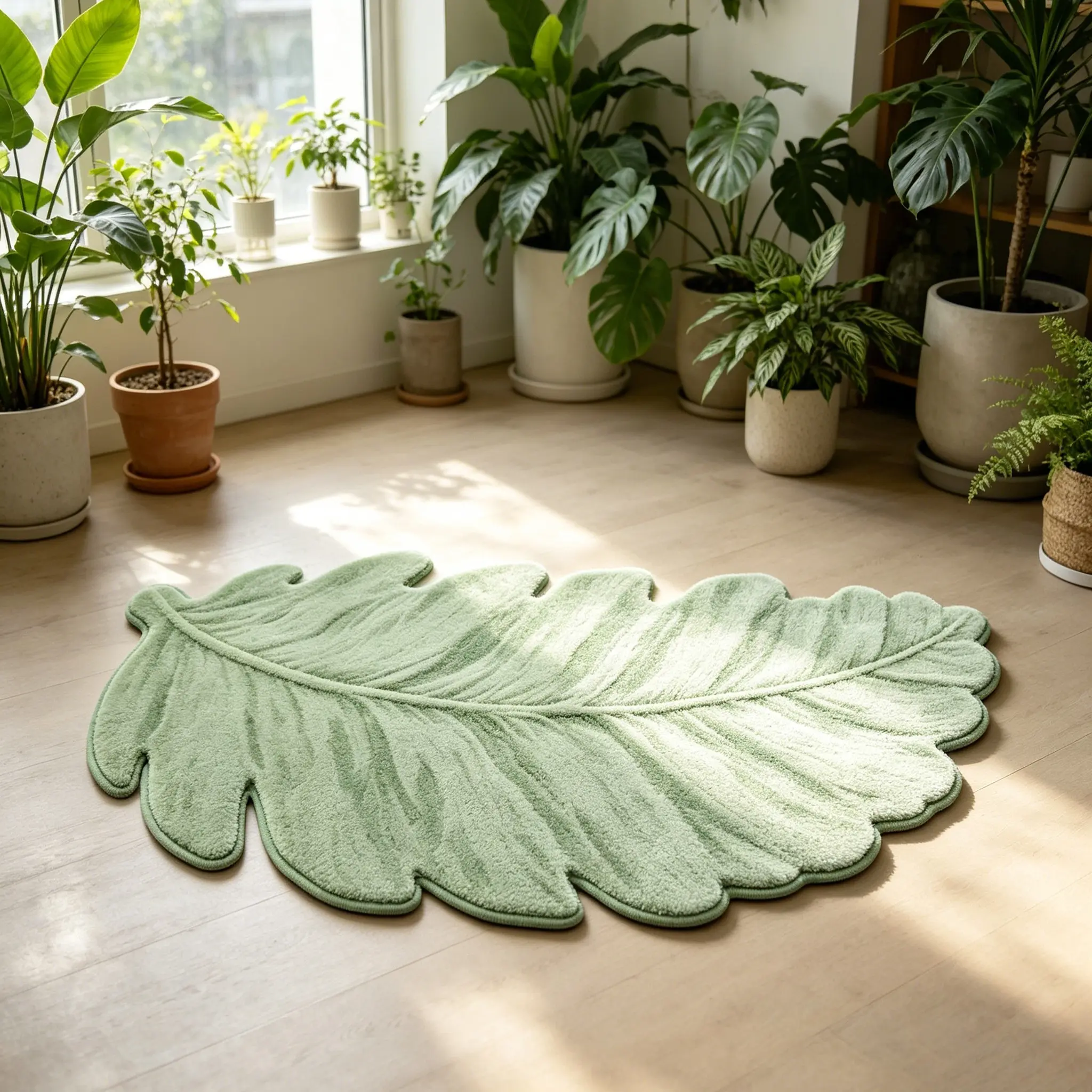 Turtle Leaf Shape Rug, Soft Comfortable Irregular Leaf Mat, Casual Area Rug, Indoor Area Rugs, Home Decor Rugs, Hand Wash Only, Ideal for Living Room, Bedroom, Bathroom, Kitchen, Hallway