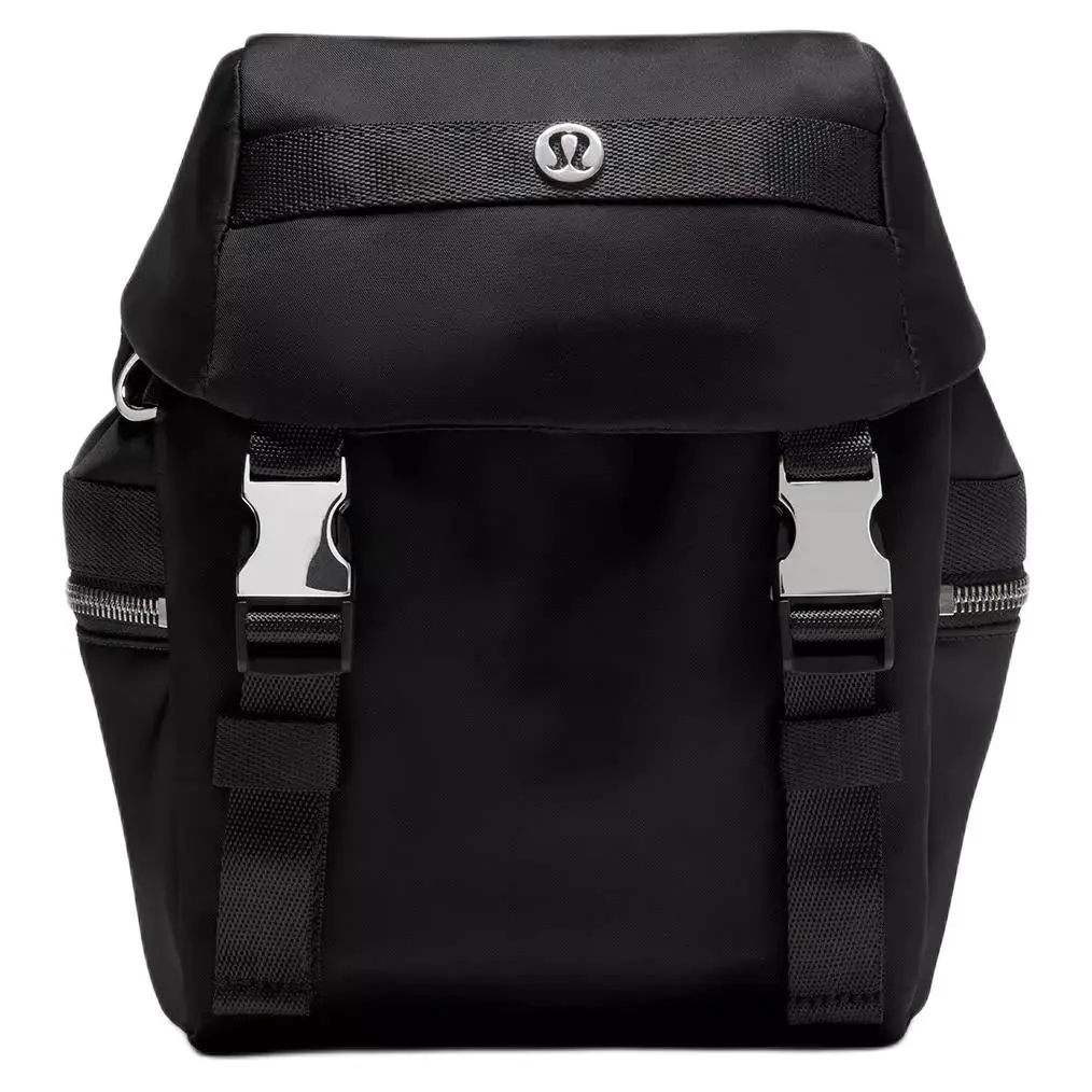 Lululemon 3L Wunderlust Waterproof Mini Backpack for Men and Women, Metallic Hardware, Black, Small Backpacks, Brand Logo Backpacks