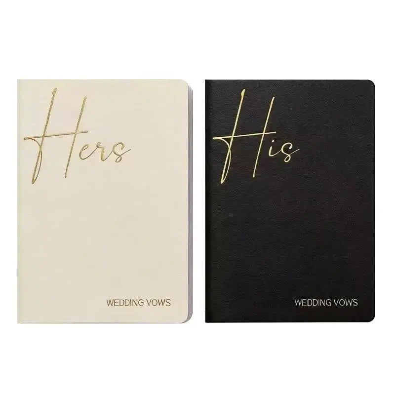 2 Pairs Couples Vow Books, Text Wedding Vow Albums, Essential Wedding Supplies, Perfect for Marriage Commitments, Elegant