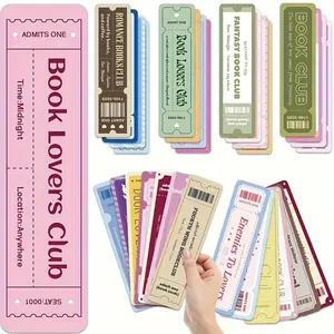 30 Creative Bookmarks Set, Reading Lover Bookmark Cards, Office Supplies, Multiple Colors, Random Style, Perfect Gift Choice