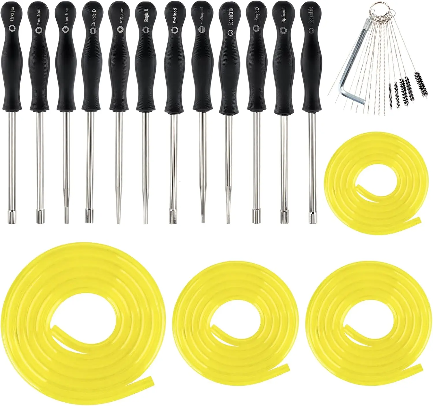 12 Pcs Carburetor Adjustment Tool Kit for 2-Cycle Small Engines - Compatible with MTD, Husqvarna, Weedeater, Echo, Toro Trimmers - Ideal for Small Engine Users
