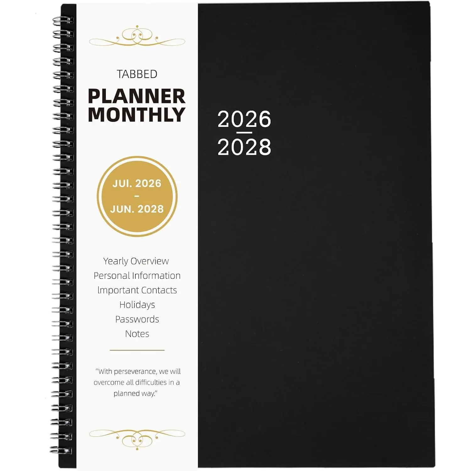 Monthly Planner 2026-2028 - 2026-2028 Monthly Planner, 24 Months, 9'' x 11'', JUL. 2026 - JUN. 2028 with Inner Pocket, Coated Tabs