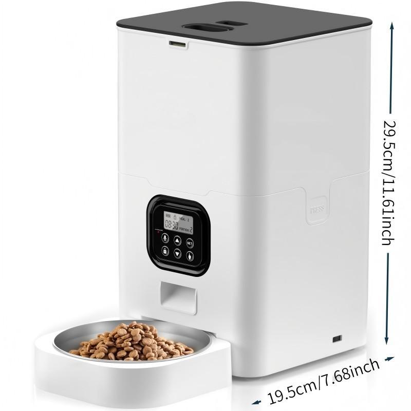 4L Automatic Cat Feeder, Programmable Pet Feeder, Dry Food Dispenser with Timer, Portion Size Control 4 Meals Per Day, Pet Feeding Supplies