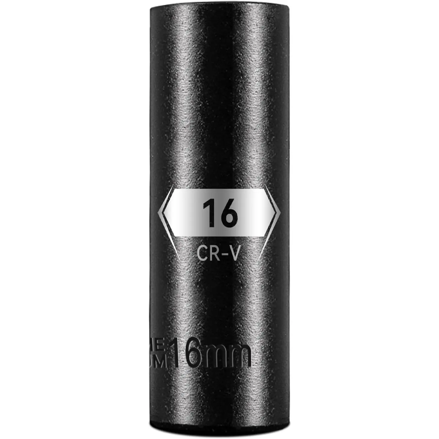 1/2 Inch Drive 6-Point Deep Socket, 16mm Deep  Socket, CR-V Steel